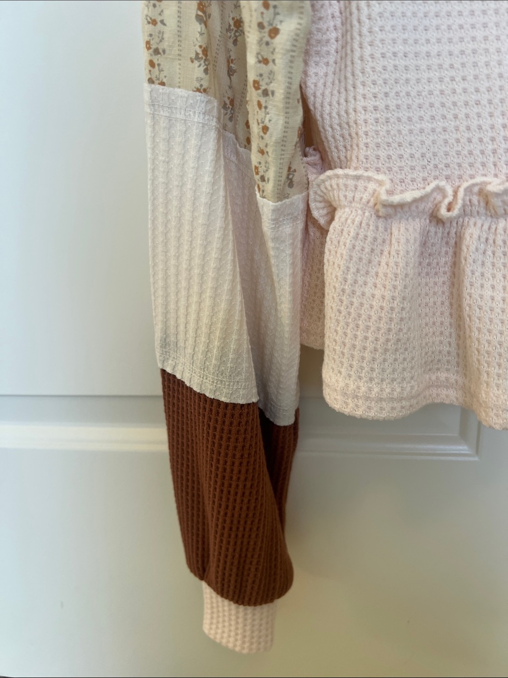 Altar’d State Ruffle-Hem Mixed-Media Top - Picture 5 of 11